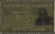Davaar Island (Scottish Local) 1974 GOLD Winston Churchill/ People/ WWII 1v s/a (b4636a)
