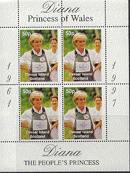 Davaar (L) Diana, Princess of Wales 4v shtlt ref:s2220