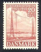Denmark 1950 Radio Mast / Tower / Aerial / Communication / Broadcasting 1v (n37372)