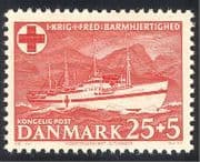 Denmark 1951 Red Cross / Medical / Health / Welfare / Hospital Ship / Transport 1v n35889