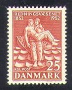 Denmark 1952 Life-saving Service / Emergency / Rescue / People 1v (n37377)