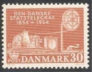 Denmark 1954 Telegraph / Communications / Telecommunications / Telecomms 1v (n37379)