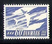 Denmark 1961 Aviation / Plane / Aircraft / Transport / SAS / Commerce 1v (n30542)