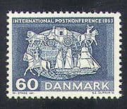 Denmark 1963 Post Courier / Mail Coach / Horses / Ship / Transport / History 1v (n37384)
