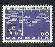 Denmark 1964 Fish / Chart / Graph / Sea Exploration Conference 1v (n37378)
