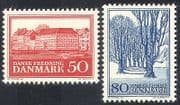 Denmark 1966 Trees / Nature / Buildings / Architecture / Conservation 2v set (n40996)