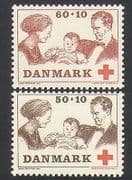 Denmark 1969 Red Cross / Medical / Health / Welfare / Royalty / People 2v set (n35883)