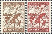 Denmark 1971 Refugees Fund/ Mother/ Children/ Refugee/ Welfare/ Animation 2v set (n40940)