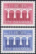 Denmark 1984 Europa/ Bridge/ Telecommunications/ Communications/ Telecomms/ Post 2v set (n30045)