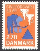 Denmark 1988 Civil Defence Administration 50th Anniversary/ Workers/ Emblem/ Animation 1v (n42647)