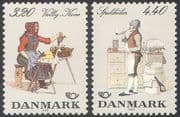 Denmark 1989 Costumes/ Clothes/ Design/ Weaving/ Textiles/ People 2v set (n42652)