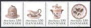Denmark 1990 Porcelain / Ceramics / China / Art / Craft / Business / Commerce 4v set n40998