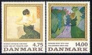 Denmark 1991 Art / Painting / Artists / Woman 2v set (n30039)