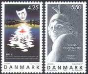 Denmark 2003 Europa/ Poster Art/ Mask/ Statue/ Festivals/ Museums/ Sculpture 2v set (n42567)