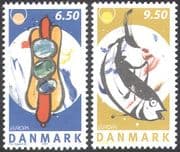 Denmark 2005 Europa/ Gastronomy/ Food/ Cooking/ Fish/ Hotdog/ Animation 2v set (n42645)
