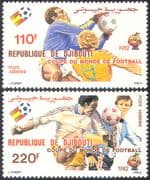 Djibouti 1982 Football World Cup, Spain/ WC/ Soccer/ Games/ Sports 2v set (n42145)