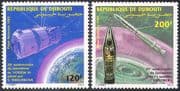 Djibouti 1983 Space/ Tereshkova/ "Explorer 1"/ "Vostok VI"/ Rockets 2v set (n42147)