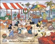 Dominica 1988 Disney/ Christmas/ Greetings/ Mickey/ Market/ Cartoons/ Animation 1v m/s (b413b)