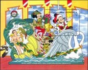 Dominica 1990 Disney/ Christmas/ Greetings/ Mickey/ Swan/ Cartoons/ Animation 1v m/s (s578p)