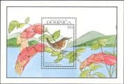 Dominica 1990 House Wren/ Birds/ Nature/ Wildlife 1v m/s (b1574b)