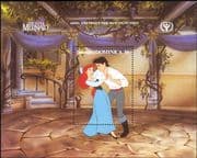 Dominica 1991 Disney/ ILY/ The Little Mermaid/ Dancing/ Films/ Cinema/ Cartoons 1v m/s (b608c)