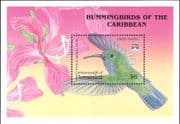 Dominica 1992 Hummingbird/ Birds/ Nature/ Wildlife/ StampEx 1v m/s (b5412b)