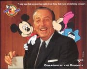 Dominica 1998 Walt Disney Portrait/ Mickey Mouse 70th/ Cartoons/ Animation/ People 1v m/s (ad1031)