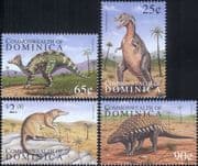 Dominica 1999 Dinosaurs/ Prehistoric Animals/ Nature/ Reptiles 4v set (b7119u)