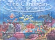 Dominica 2001 Fish/ Seal/ Corals/ Sharks/ Marine/ Caribbean Nature 6v m/s (s639s)