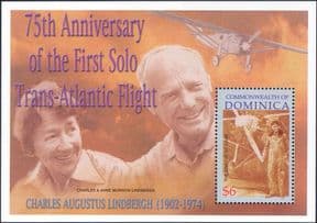 Dominica 2002  Lindbergh/ Aviation/ Plane/ Aircraft/ Flight/ Transport  1v m/s  (s5441v)