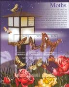 Dominica 2002 Moths/ Insects/ Nature/ Fauna/ Butterflies 6v sht (s2265)