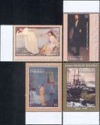 Dominica 2004 J M Whistler/ Artists/ Art/ Paintings/ Ships/ Portraits 4v set (n46773)