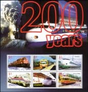 Dominica 2004 Trains/ Railways/ Rail/ Locomotives/ Rail Car/ Transport 6v sht (s705g)