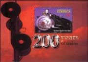 Dominica 2004 Trains/ Steam Engine/ Railways/ Locomotives/ Transport/ 200th Anniv. 1v m/s (s705)