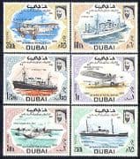 Dubai 1969 Planes / Ships / Transport / Aviation 6v (n30004)