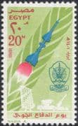Egypt 1981 Air Defence Day / Military/ Army/ Rocket/ Radar/ Badge 1v (n45661)