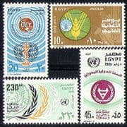 Egypt 1981 ITU-UIT/ Communications/ FAO/ Food/ UN Day/ Welfare/ Health 4v set (n29334)