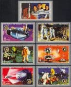 Equatorial Guinea 1972 "Apollo 15"/ Space walk/ Astronauts/ Rockets/ Moon Landing/ Transport 7v set (b8673)