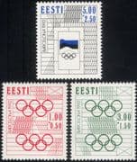 Estonia 1992 Olympic Games/ Olympics/ Sports/ Flag/ Rings/ Animation 3v set (ee1072)