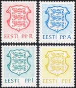 Estonia 1992 State Arms/ Lions/ Coats-of-Arms/ Heraldry/ Animals 4v set (ee1071)