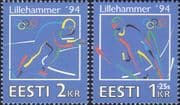 Estonia 1994 Winter Olympic Games/ Olympics/ Sports/ Ski Jumping/ Skiing/ Skating 2v set (n31070a)