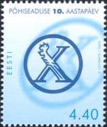 Estonia 2002 New Constitution 10th Anniversary/ Government/ Emblem 1v (ee1324)