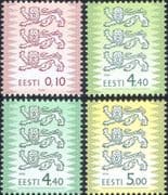 Estonia 2002 State Arms/ Lions/ Coats-of-Arms/ Heraldry/ Animals 4v set (ee1313)