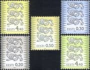 Estonia 2003 State Arms/ Lions/ Coats-of-Arms/ Heraldry/ Animals 5v set (ee1312)