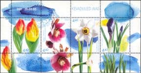 Estonia 2003  Tulip/ Crocus/ Daffodil/ Hellebore/ Flowers/ Plants/ Nature  4v m/s  (s4669)