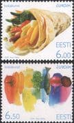 Estonia 2005 Europa/ Gastronomy/ Vegetables/ Fish/ Fruit/ Plants 2v set (ee1244)