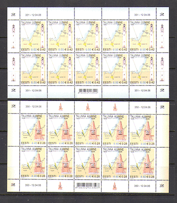 Estonia 2006 Tallin LIGHTHOUSES 2 x 10v shts (n15999a)