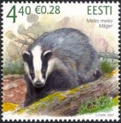 Estonia 2007 Badger/ Animals/ Wildlife/ Nature/ Conservation 1v (ee1043)