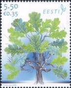 Estonia 2008 Estonia Republic 90th Anniversary/ Oak/ Trees/ Plants/ Nature 1v (ee1294)