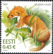 Estonia 2013 Weasel/ Animals/ Wildlife/ Nature/ Conservation 1v (ee1047)